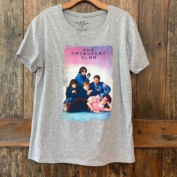 The Breakfast Club Sz L Gray NWOT Group Photo T-Shirt 1984 Cult Classic Movie - Picture 2 of 7